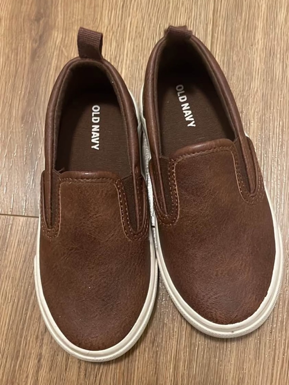 Old Navy Brown Slip-On Sneakers with White Sole - Kids